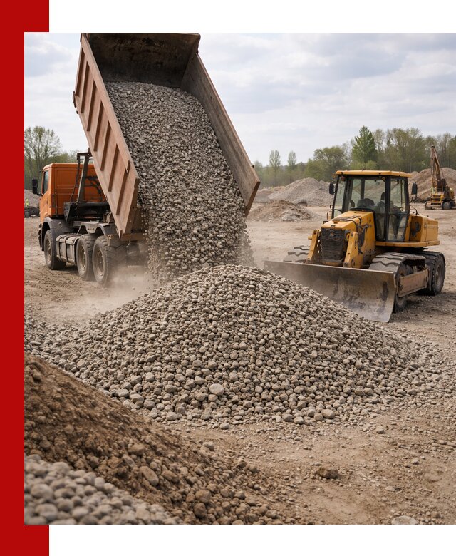 Доставка гравийного щебня фракции 40-70 в Томске