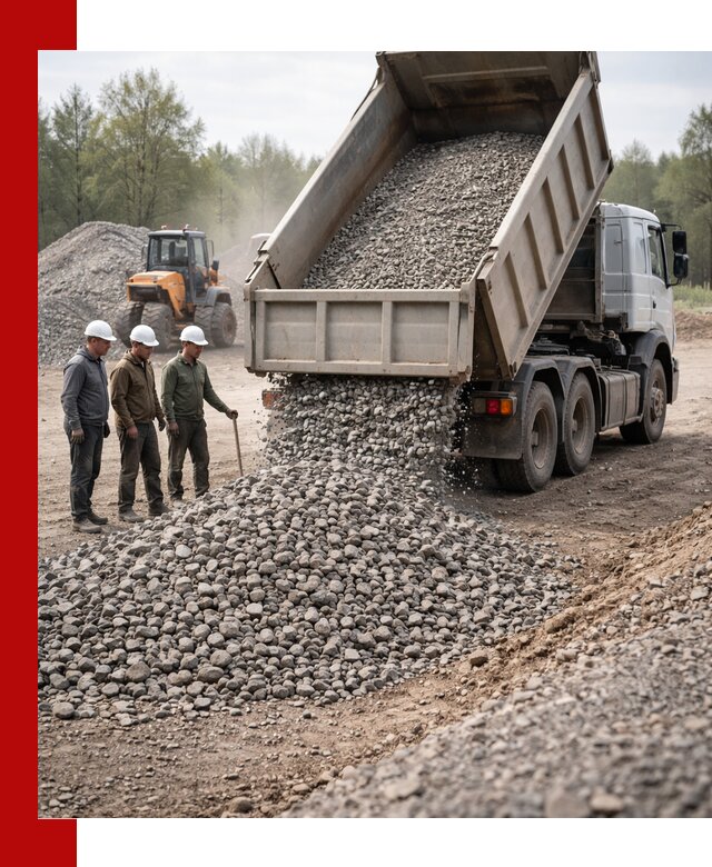 Доставка гравийного щебня фракции 70-120 в Томске