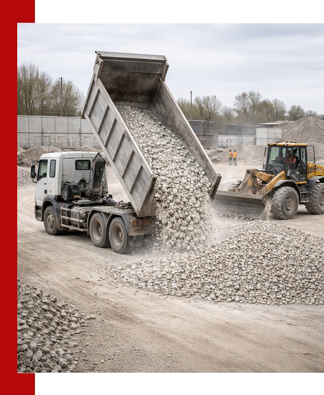Доставка и продажа известнякового щебня в Томске