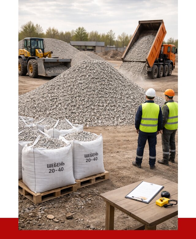 Известняковый щебень 20-40 в Томске от 2295 р. ПРОНЕРУДТмс