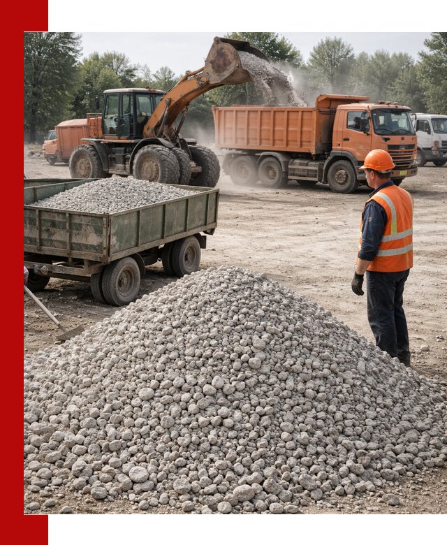 Доставка известнякового щебня фракция 20–40 в Томске