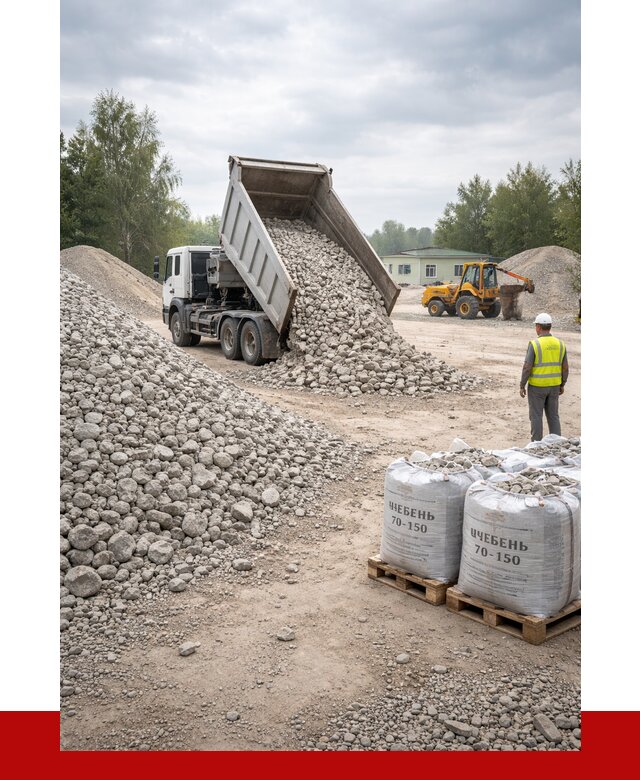 Известняковый щебень фракция 70-150 в Томске от 1366 р. | ПРОНЕРУДТмс