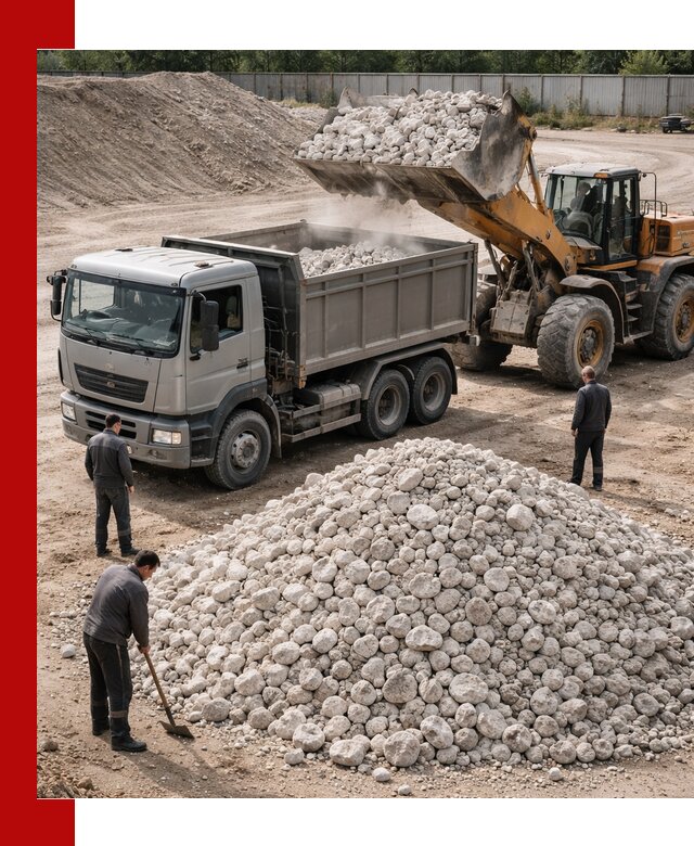 Известняковый щебень фракция 70–150 с доставкой в Томске