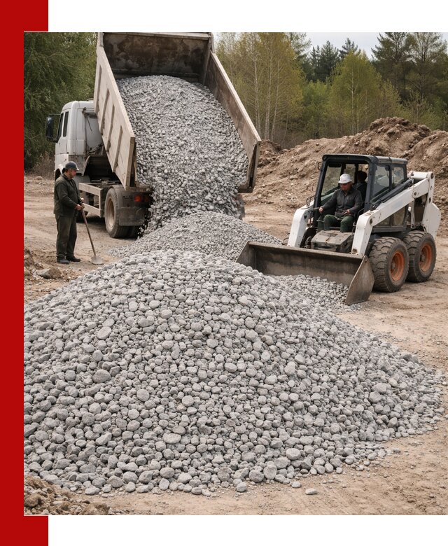 Доставка доломитового щебня в Томске напрямую от карьера