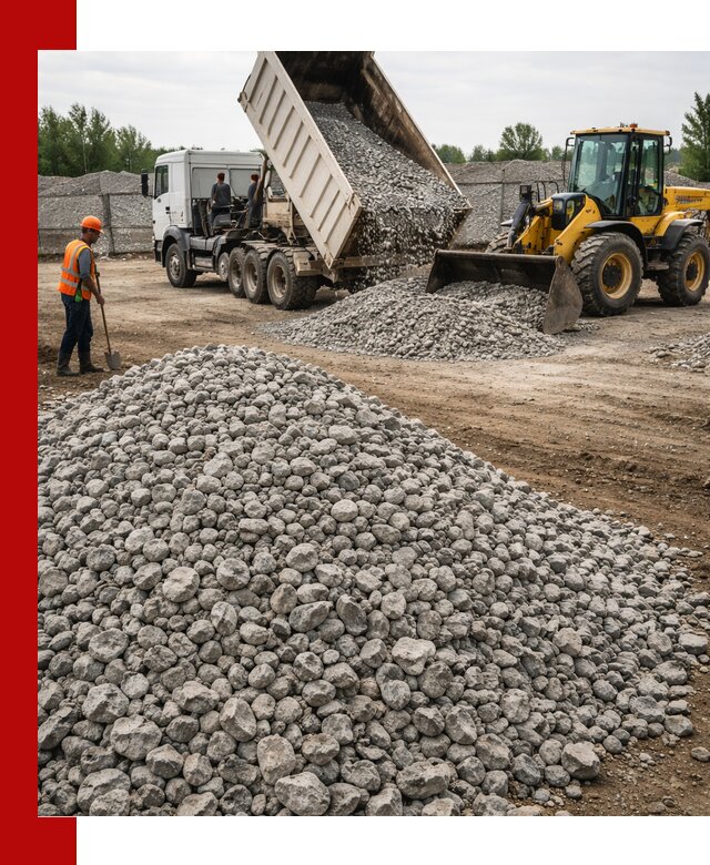 Доставка бетонного щебня фракции 40-70 в Томске