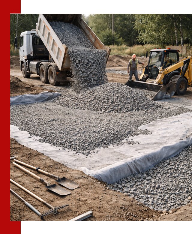 Щебень для фундамента с доставкой в Томске