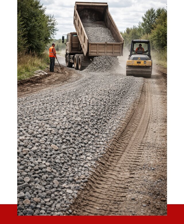 Щебень для отсыпки дороги в Томске от 2950 р. ПРОНЕРУДТмс
