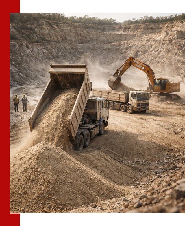 Карьерный песок навалом с доставкой в Томске