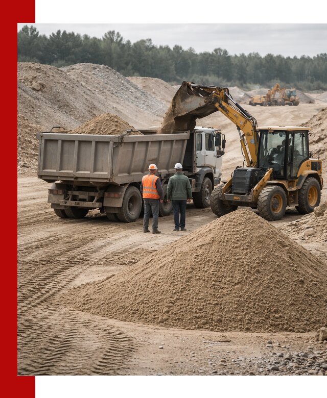 Карьерный среднезернистый песок с доставкой в Томске