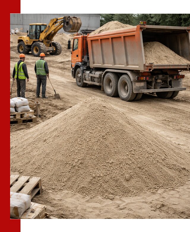Доставка и продажа мытого речного песка в Томске