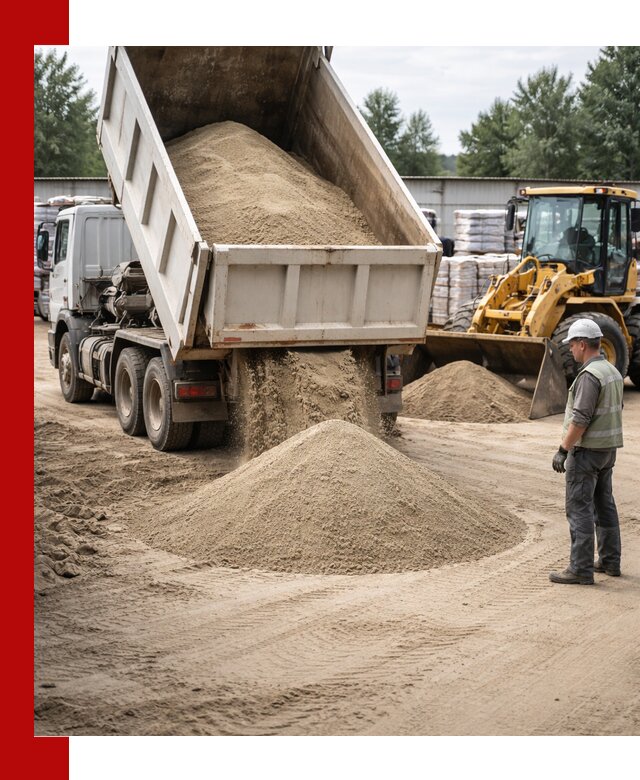 Поставка и доставка песка для бетона в Томске