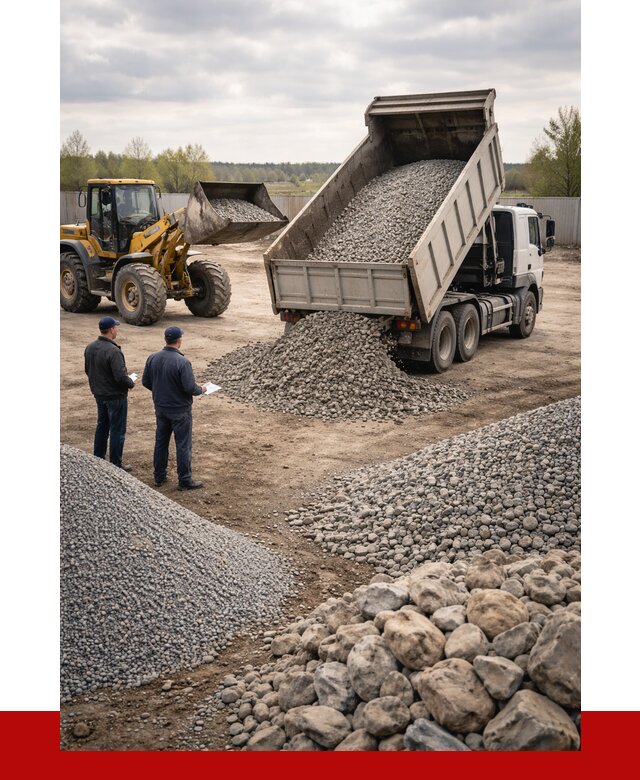 Гравий и камень с доставкой в Томске от 4589 р. - ПРОНЕРУДТмс