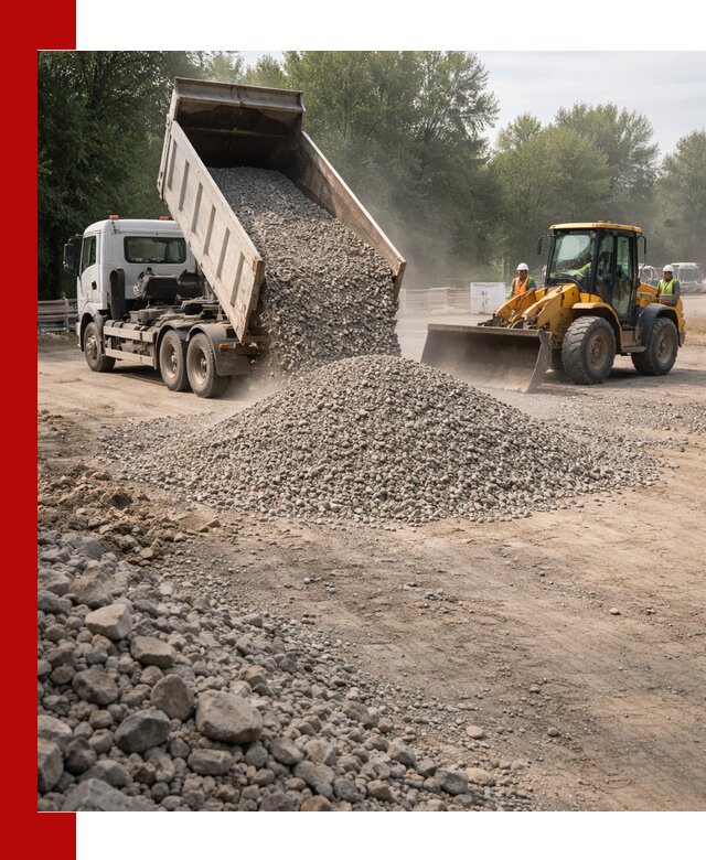 Гравий фракция 5–20 доставка в Томске оптом и в розницу