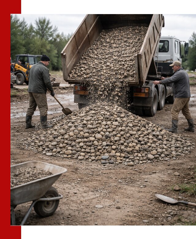 Доставка гальки речной оптом и в розницу в Томске