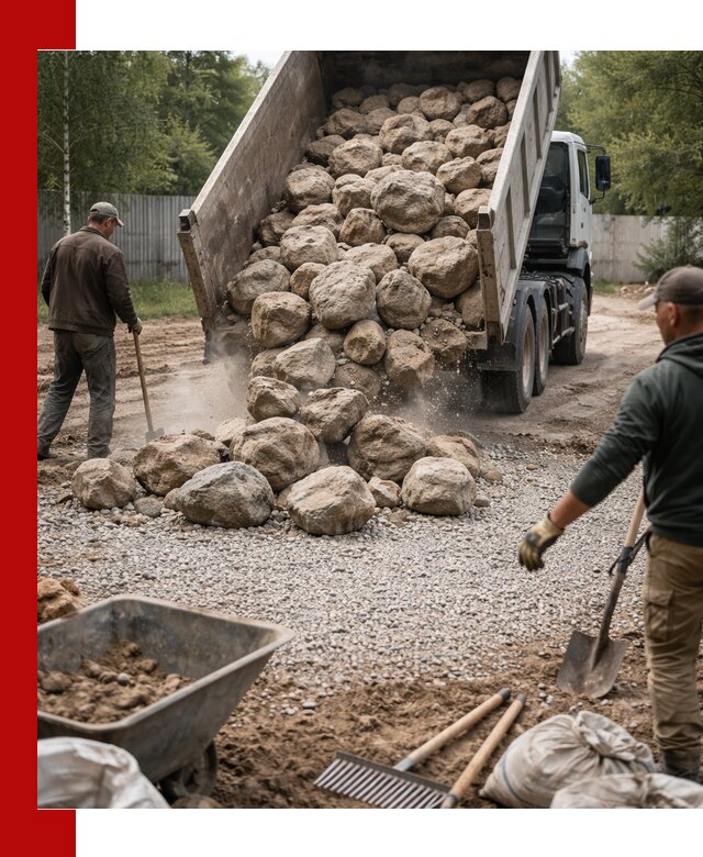 Доставка и укладка булыжника в Томске