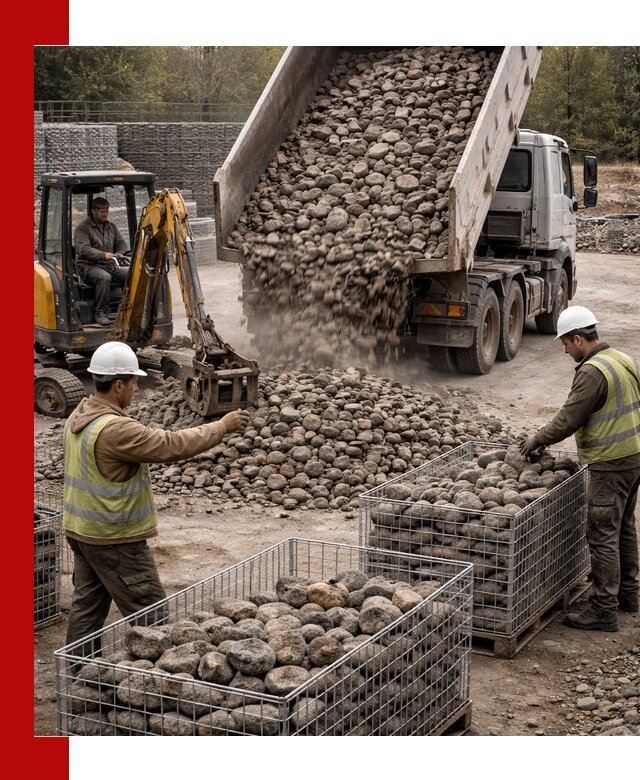 Камень для габионов фракция 100–201 в Томске