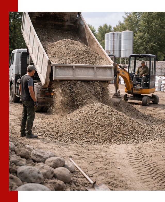 Доставка ПГС С3 в Томске самосвалами и миксерами