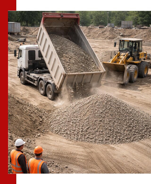 Щебень с песком (ЩГПС С2) с доставкой в Томске