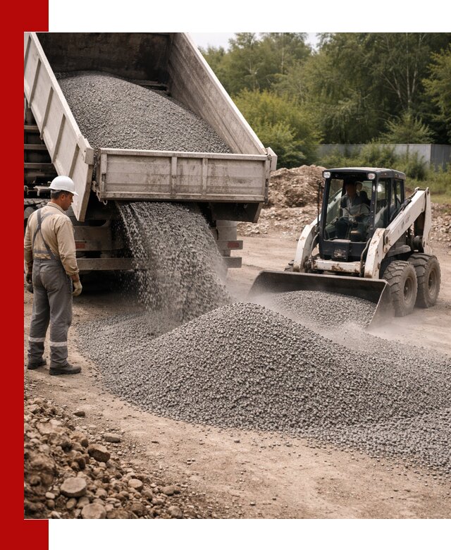 Доставка гравийного отсева 0-5 в Томске оптом и в розницу