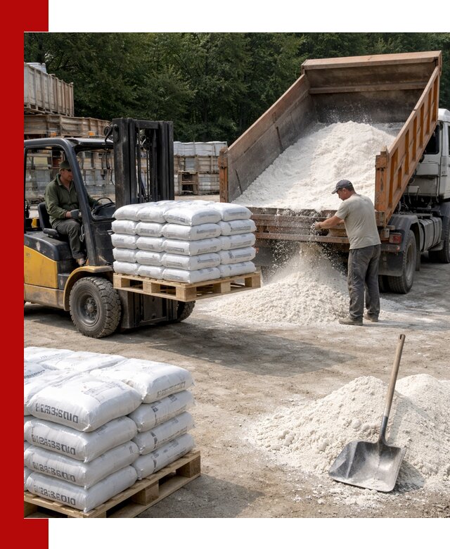 Доставка строительной извести оптом и в розницу в Томске