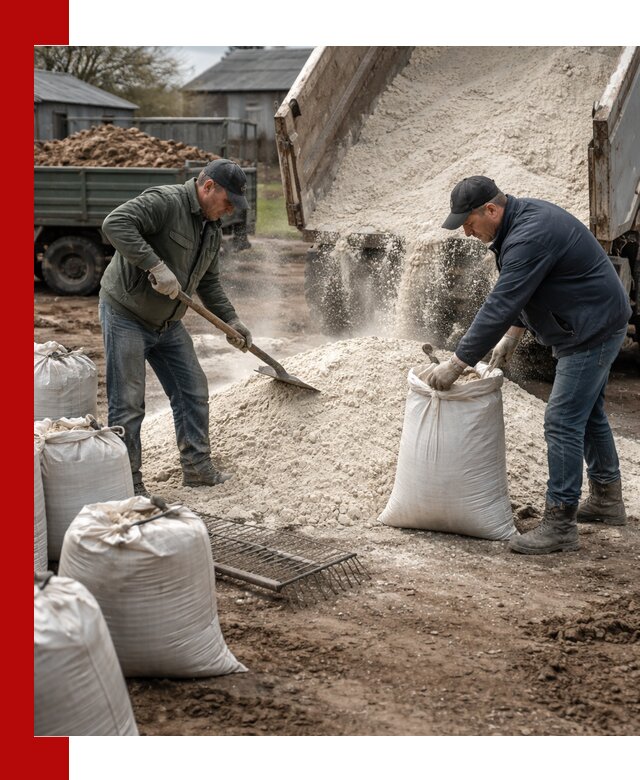 Доставка извести пушонки в Томске оптом и мелким оптом