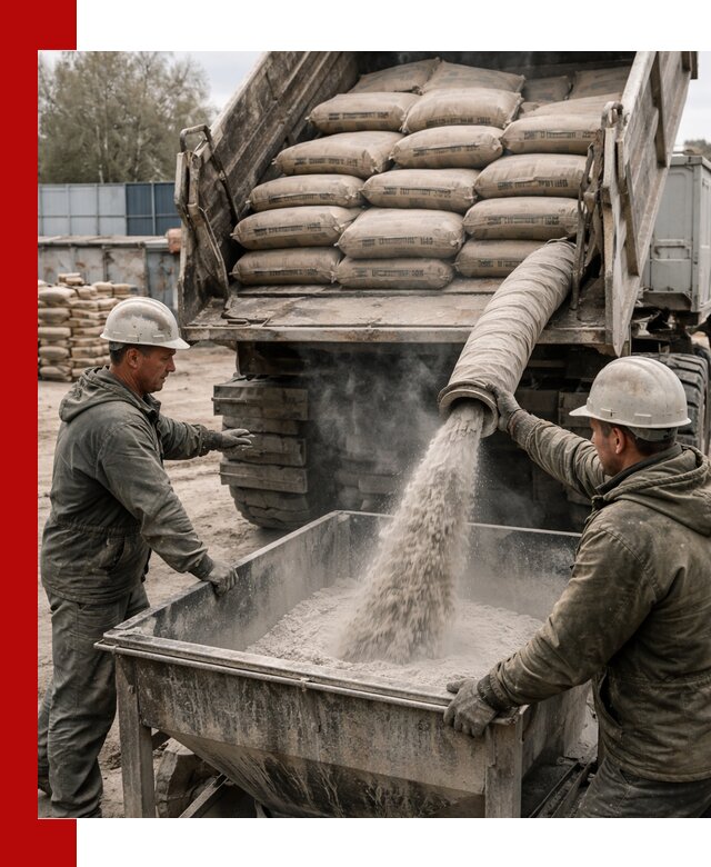 Доставка цемента М400 в Томске оптом и в розницу