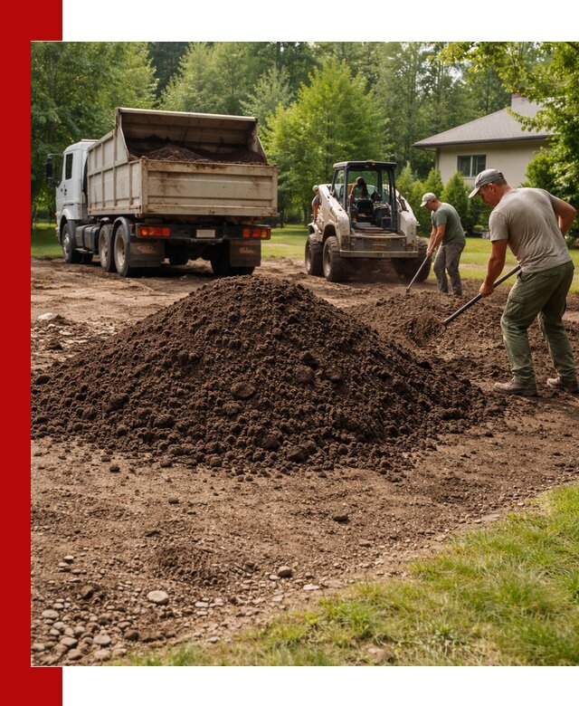 Доставка и укладка грунта для газона в Томске