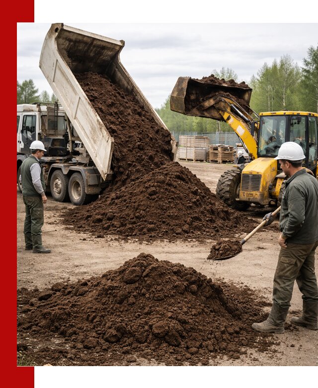 Доставка торфа оптом и в мешках в Томске