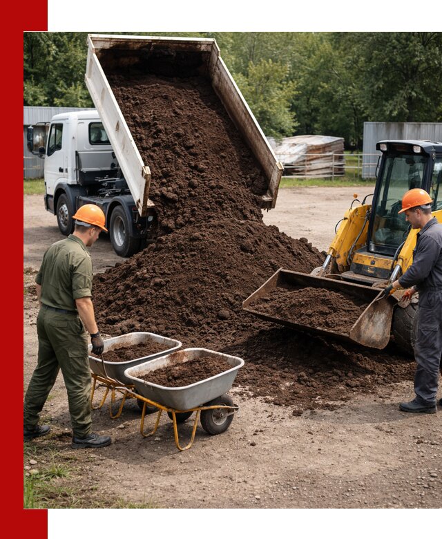 Доставка торфо-земляной смеси в Томске для огорода и ландшафта