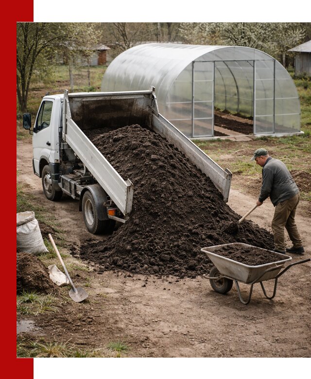 Чернозем для теплицы с доставкой в Томске