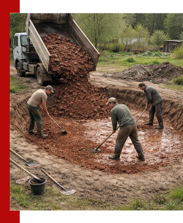 Купить качественную глину для пруда в Томске