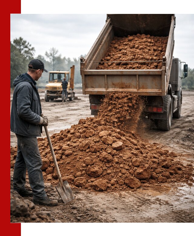 Глина для засыпки в Томске с доставкой самосвалами