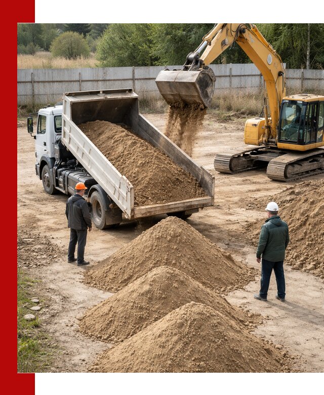 Доставка супеси вагонными и автопартиями в Томске