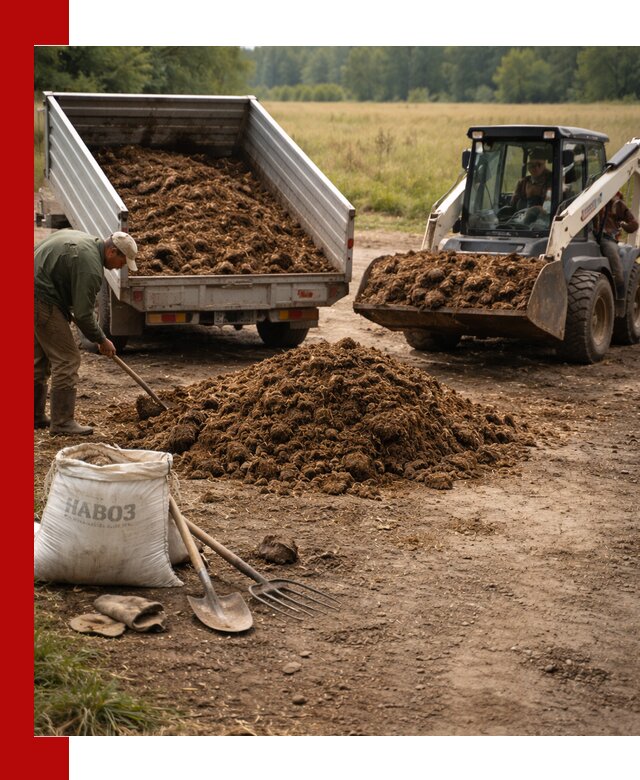 Доставка конского навоза в Томске с разгрузкой и доставкой на объект