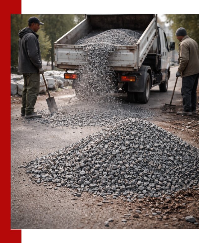 Гранитная крошка для посыпки дорог и тротуаров в Томске