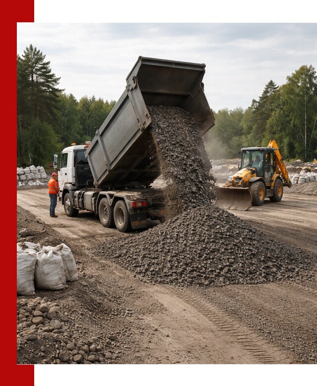 Доставка дробленого асфальта в Томске для дорожных работ