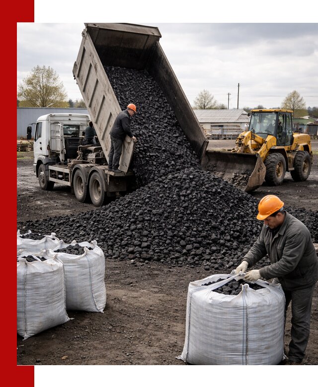 Доставка каменного угля в Томске оптом и в розницу