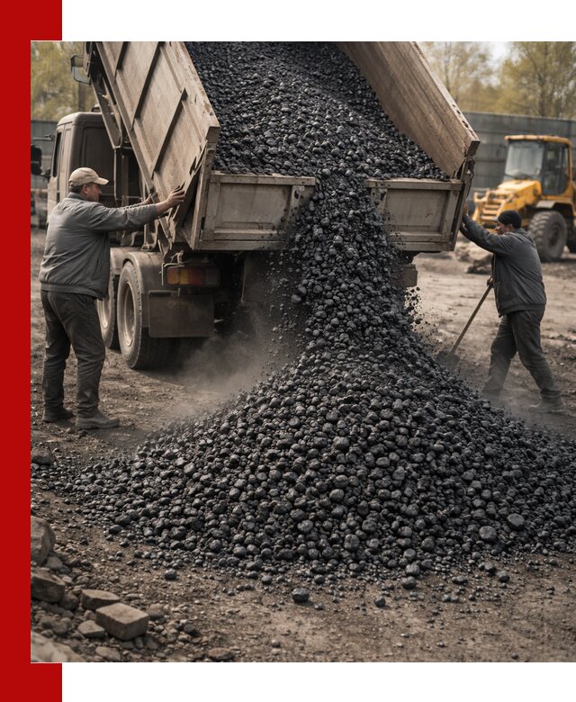 Доставка угля семечка самосвалами в Томске