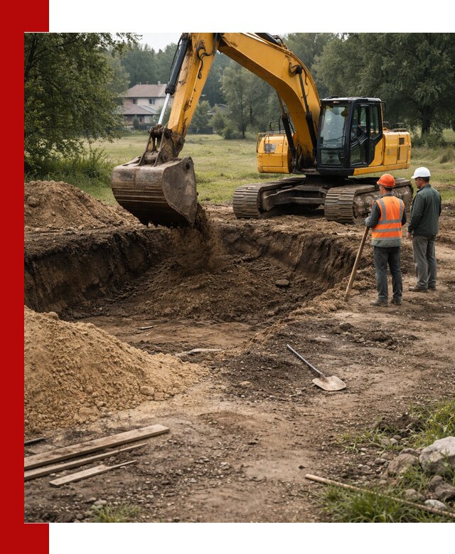 Рытье котлована под фундамент в Томске (быстро и недорого)