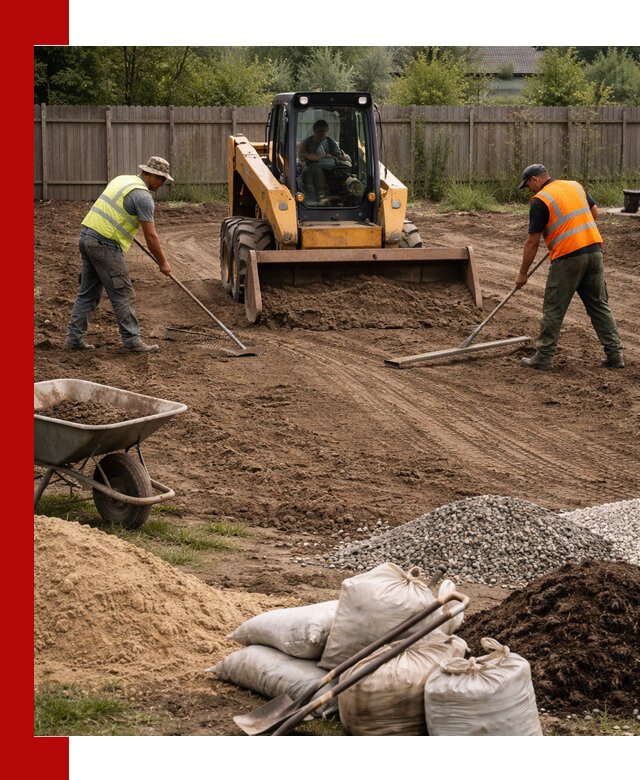 Выравнивание участка под строительство и благоустройство в Томске