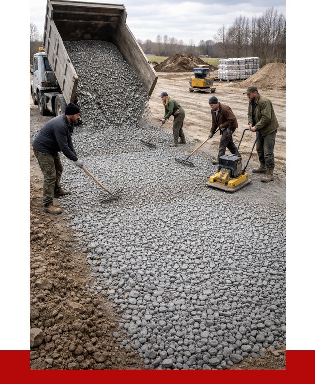 Устройство щебеночной подушки в Томске от 4917 р. ПРОНЕРУДТмс