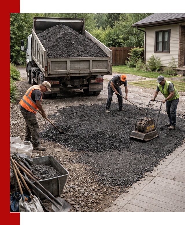 Асфальтовая крошка для двора с доставкой в Томске